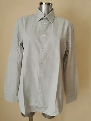 $170.77 • Buy Louis Vuitton - Shirt Striped - Cotton - White/Grey - Size 40-1/4 Either M