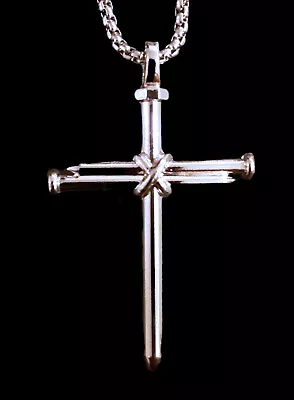 Nail Cross Jesus Christ Christian Crucifix Pendant ~ First Class Shipping • $8.95