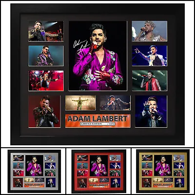 $120 • Buy Adam Lambert Signed Framed Memorabilia Limited Edition - Multiple Variations