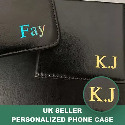 PERSONALISED Wallet PHONE CASE Initials COVER FOR Samsung J1 J2 J3 J4 J5 J6 J7 • £6.99