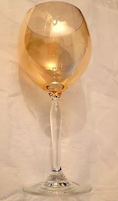 Pier 1 Irridescent Gold Footed Water Or Red Wine Goblet Excellent Multiple Avail • $35.75