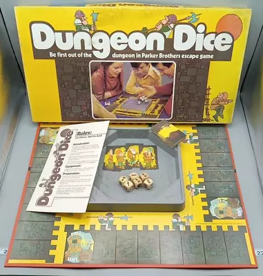 1977 Dungeon Dice Escape Board Game 61 Parker Brothers - 100% Complete Vintage • $28.95