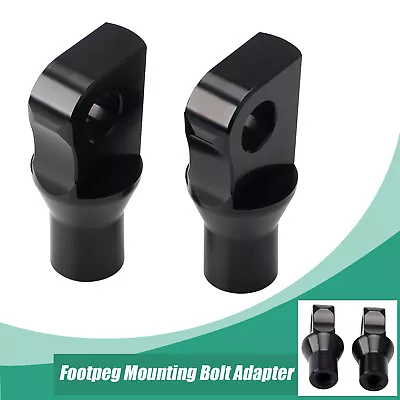 $17.98 • Buy Black Foot Pegs Mounting Bolts Adapter For Harley Sportster XLH XL Custom V-Rod