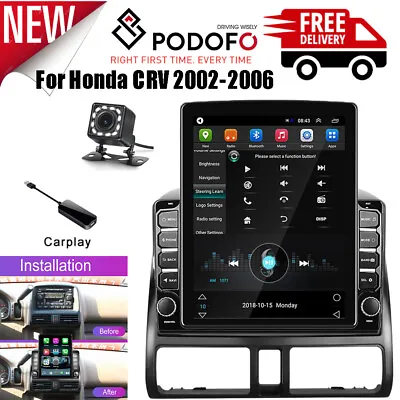 For 2002-2006 Honda CRV Stereo Radio 9.7'' Android 13 GPS Navi Carplay RDS 2 DIN • $159.99