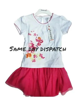 Girls Boutique Babaluno T-Shirt Ra Ra Skirt Set BNWT Age 12-24 Months Rrp £24.99 • £7.99