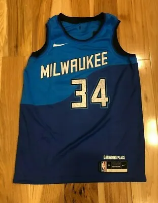 Nike Giannis Antetokounmpo Milwaukee Bucks 2020-21 City Edition Jersey MEDIUM • $44.99