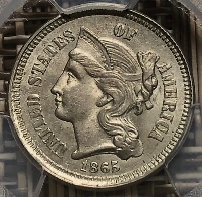 $154.28 • Buy 1865 3 Cent Nickel, PCGS MS-63