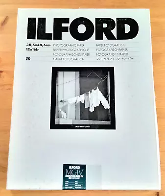 50 Pack Ilford 12x16 In / 30.5x40.6 Cm Photographic Paper Multigrade IV RC Pearl • £80