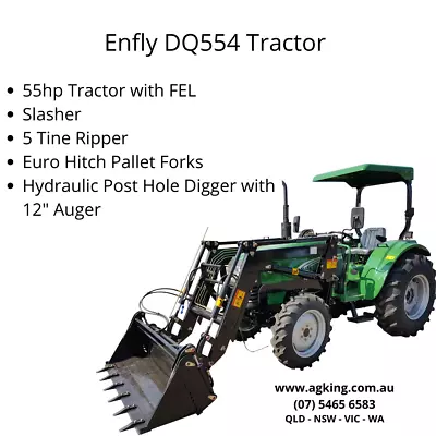 $34750 • Buy New ENFLY 55hp Tractor For Sale With 4in1 Front End Loader- Package Deal