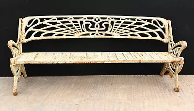 Cast Iron Garden Bench Art Nouveau Seat • $1530