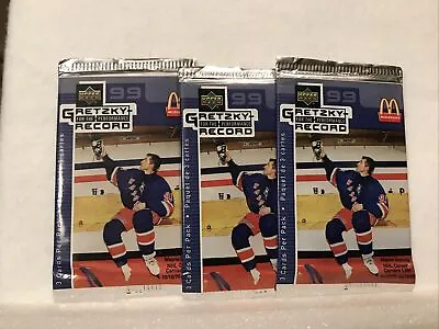 Wayne Gretzky 1999 McDonalds For The Performance Record Four (3) Sealed Packs • $6.99