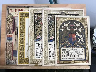 Various Queen Elizabeth Coronation Souvenir Programmes 1953 + 1 Other • £19.95