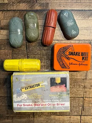 Collection Of Seven Vintage Snake Bite First Aid Kits • $20