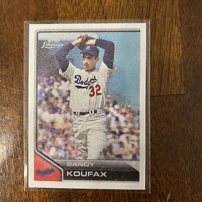 2011 Topps Lineage Cloth Sticker Sandy Koufax TCS1 • $5