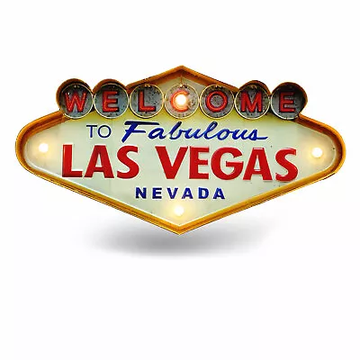 $39.90 • Buy Metal Neon Sign Light Welcome To Fabulous Las Vegas Nevada Sign For Cafe Bar Pub