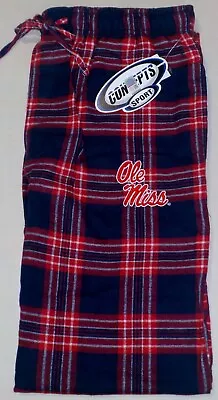 Ole Miss Rebels Mens Sleep Lounge Pajama Pants L Xl 2x Nwt Flannel Mississippi • $32.99