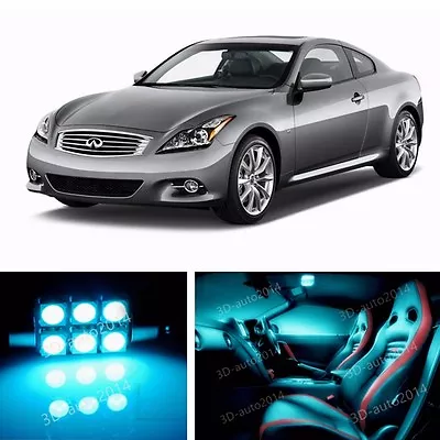 17pcs LED ICE Blue Light Interior Package Kit For Infiniti G37 Q50 2013-2015  • $30.99