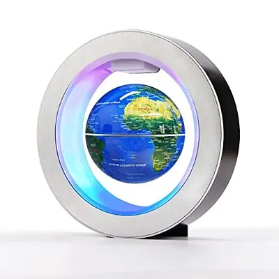  Magnetic Levitation Floating Globe - Levitating O Shape Globe With LED Lights  • $58.21