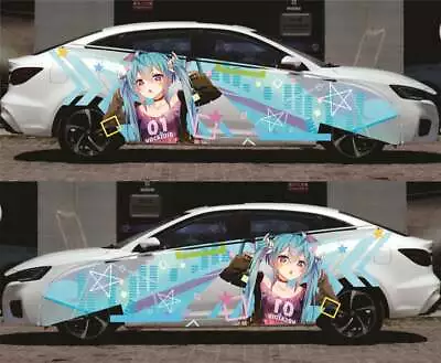 Anime ITASHA Hatsune Miku Car Wrap Car Stickers Car Decal Fits With Any Cars  • $399