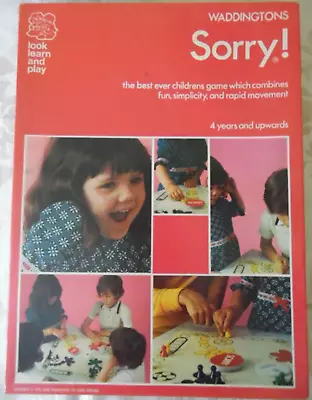 Vintage John Waddington 1973 Sorry Board Game Complete. Box In Good Condition. • £15