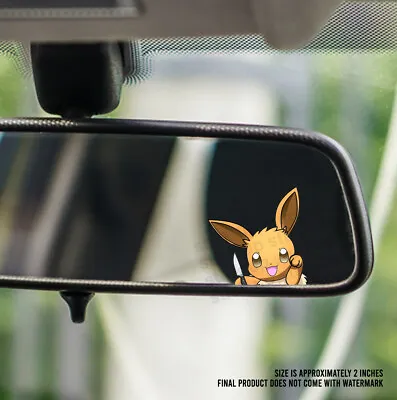 Mini Peeker Sticker  Eevee Peeker JDM Pokemon Sticker Kawaii Eevee Rear  • $3.92