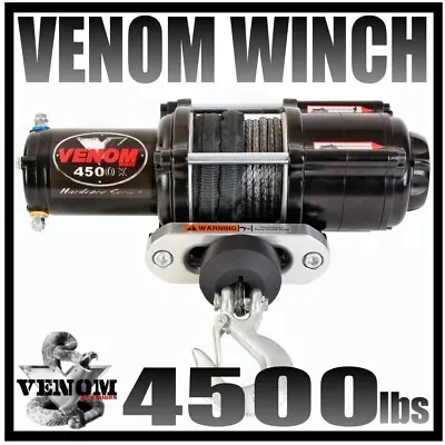 4500LB ATV Winch 4500 LB VENOM SYNTHETIC WATERPROOF KIT • $209.99