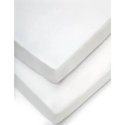Mamas & Papas Travel Cot Fitted Sheets (Pack Of 2) - White • £14.99