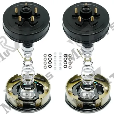 10 X2-1/4 Trailer Hub Drum Kit 5 On 4.5  & Self Adjusting Electric Brake 3500lb • $196.99