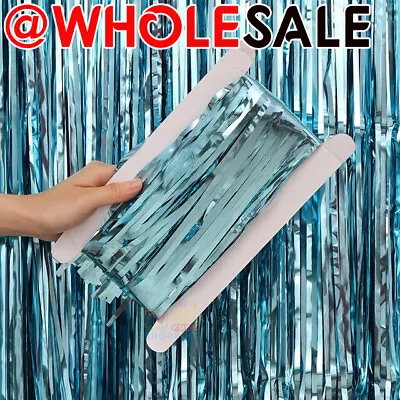 2m-3m Foil Fringe Tinsel Shimmer Curtain Door Wedding Birthday Party Decorations • £79.95