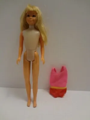 Vintage 1970s Mattel Sun Set Malibu Skipper Barbie & Francine Sunset Swimsuit • $15.59