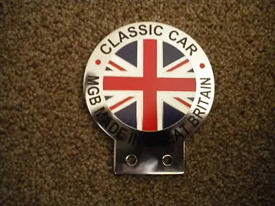 Mgb New Union Jack Chrome And Enamel Car Badge Made In Gb  • $23.66