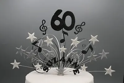 £14.99 • Buy Musical Notes Cake Topper Cake Decoration Stars On Wires 18th 21st Records 002