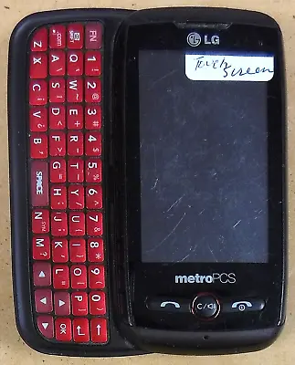 LG Beacon MN270 - Red And Black ( MetroPCS ) Rare CDMA Slider Phone • $6.79