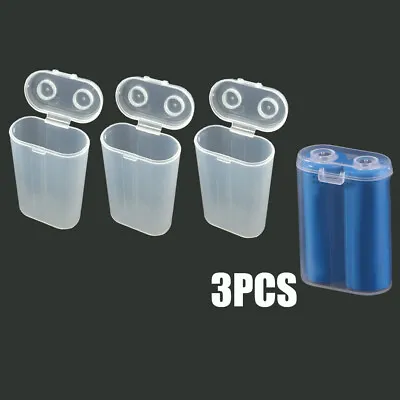 3x Battery Case Box Holders Waterproof Rechargeable Battery Container For 18650 • £3.26