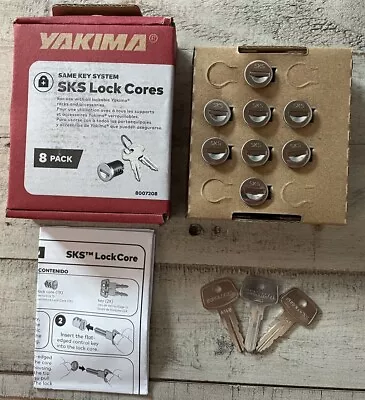 YAKIMA SKS Lock Cores 8 Pack #A148 W/ Keys + Control Key -NEW - FAST FREE SHIP- • $89