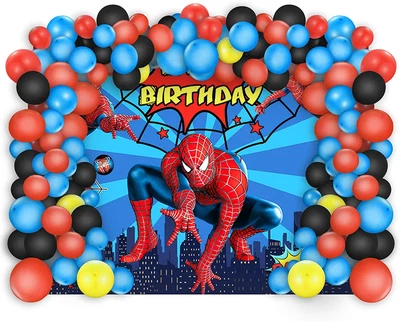 $30.19 • Buy Spiderman Birthday Party Decorations 5 X 3 Ft Backdrop Banner Photography Backgr
