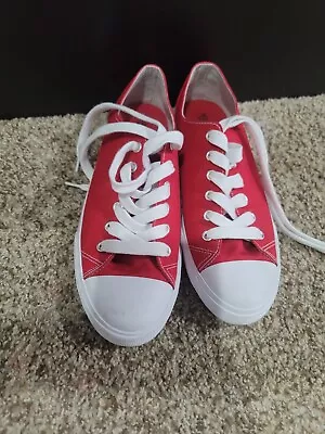 Mossimo Red Women's Lenia Canvas Sneakers Size 8 Used • $10