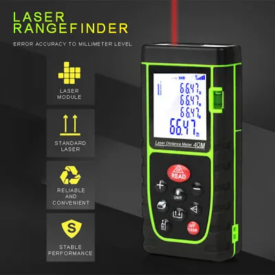 40-100m Handheld Laser Distance Measure Meter Digital Distance Range Finder  • $16.13