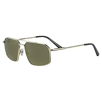 Serengeti Wayne Square Sunglasses Shiny Light Gold/Mineral • $290