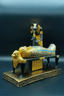 ANCIENt Anubis Embalming Pharaoh Mummy Statue Classical Egyptian Godof Dead • $98.99