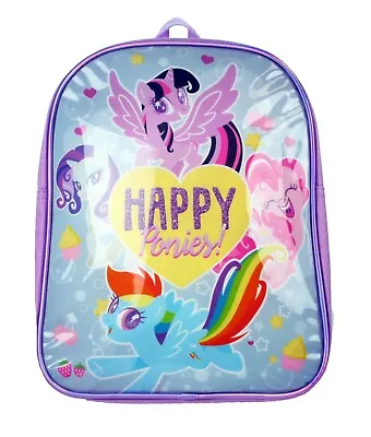 Girls My Little Pony Backpack Kids School Lunch Bag Travel Rucksack • £7.39