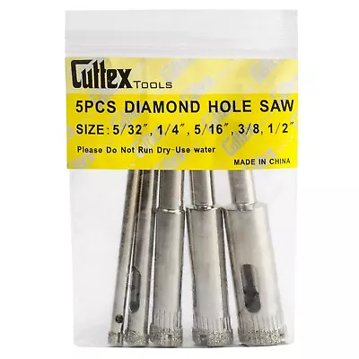 Diamond Hole Saw Kit CUTTEX TOOLS Drill Bit Set For GlassCeramicMarbleGranite • $9.95