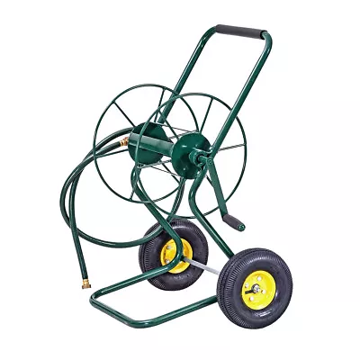 Costway Garden Wheeled Hose Reel Cart Steel Frame Hose Truck Outdoor Water Plant • $109.99