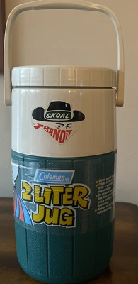$0.99 • Buy Vintage SKOAL BANDIT Coleman 2 Liter  Insulated Water Jug White/Teal Green