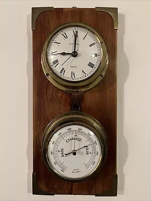 Vintage Ships Brass  Barometer Clock • £5.99