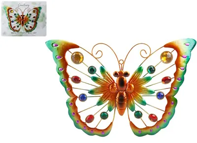 Home Garden Wall Art Bright Colour Insect Ornaments Large 40cm Fence Decorations • £8.95