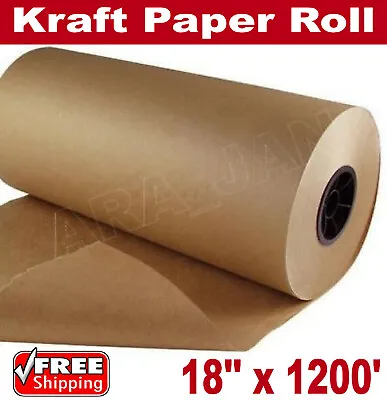 $45.95 • Buy 18  X 1200' Brown Kraft Paper Roll 30lb Shipping Wrapping Cushioning Void Fill