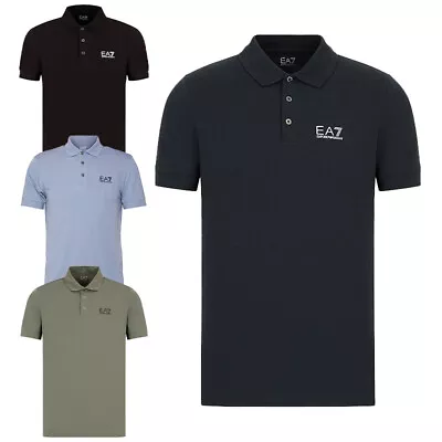 Emporio Armani EA7 Mens Polo T Shirts 8NPF04 PJM6 Jersey Cotton Tee Summer Top • £34.99