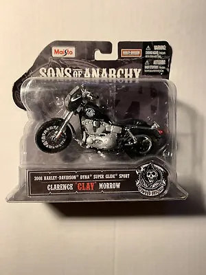 Maisto SONS OF ANARCHY “Clay” 2008 Harley Davidson 1:18 Scale Diecast Motorcycle • $31.99