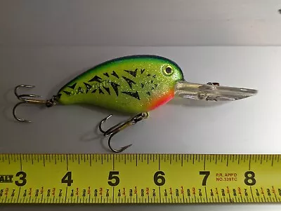 Vintage Mann's Loudmouth Crankbait Fishing Lure Firetiger W/ Sparkle Nice Lure  • $0.99